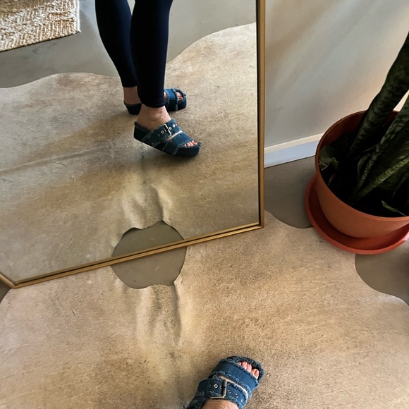 Rag & Bone Sandals Evin Denim Platform Slide - Picture 7 of 10